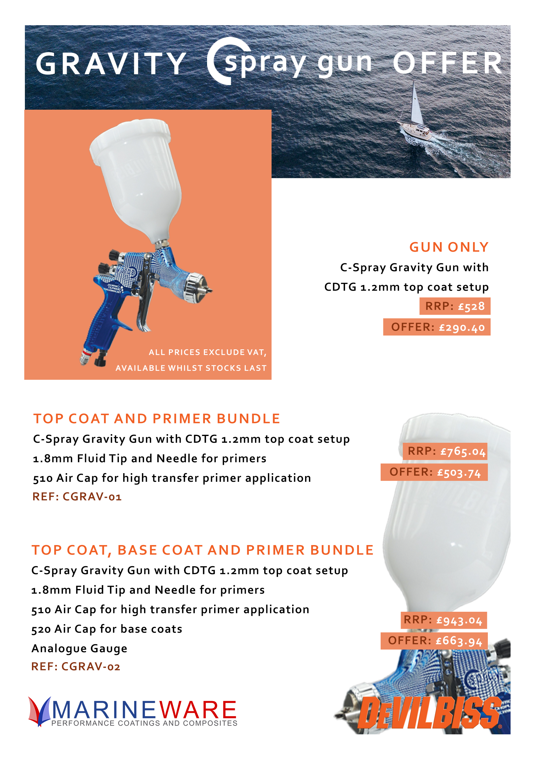 C Spray Gun and text containing offer details