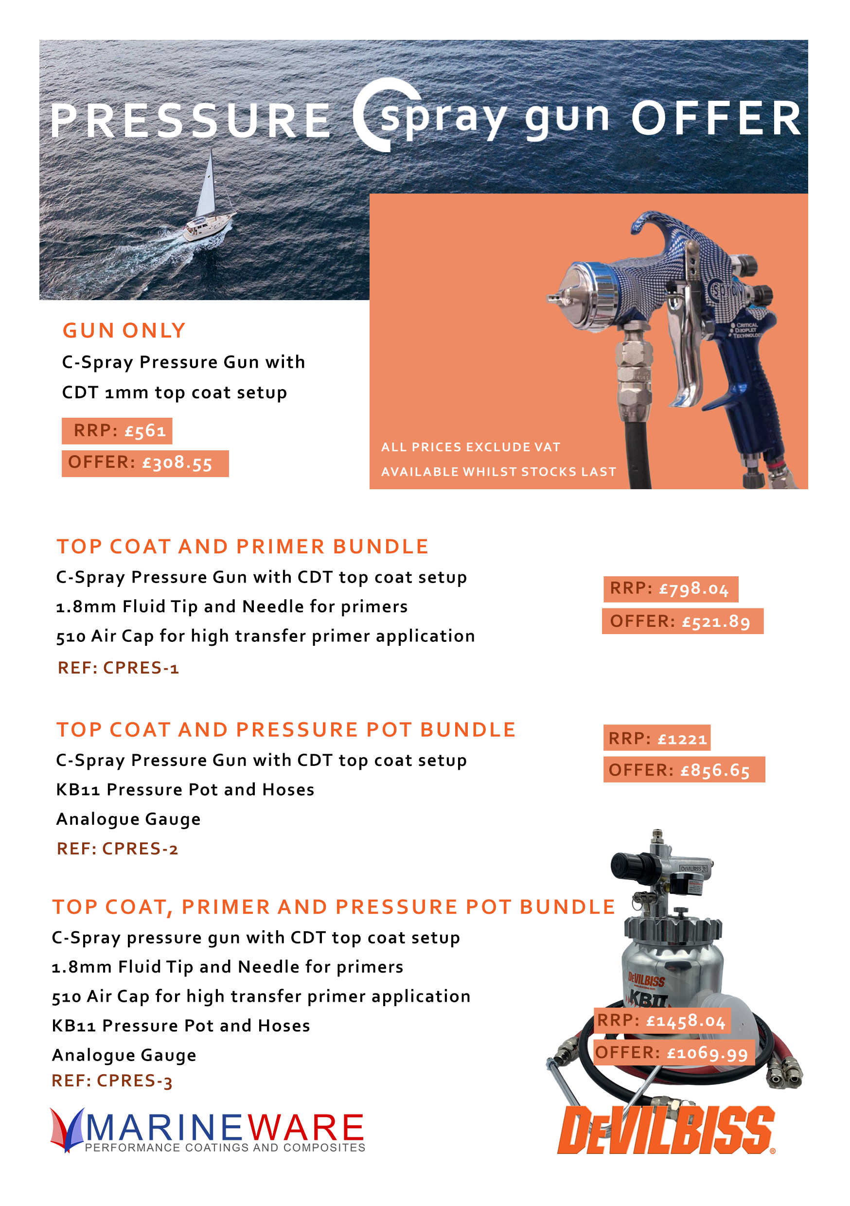 C Spray Gun and text containing offer details