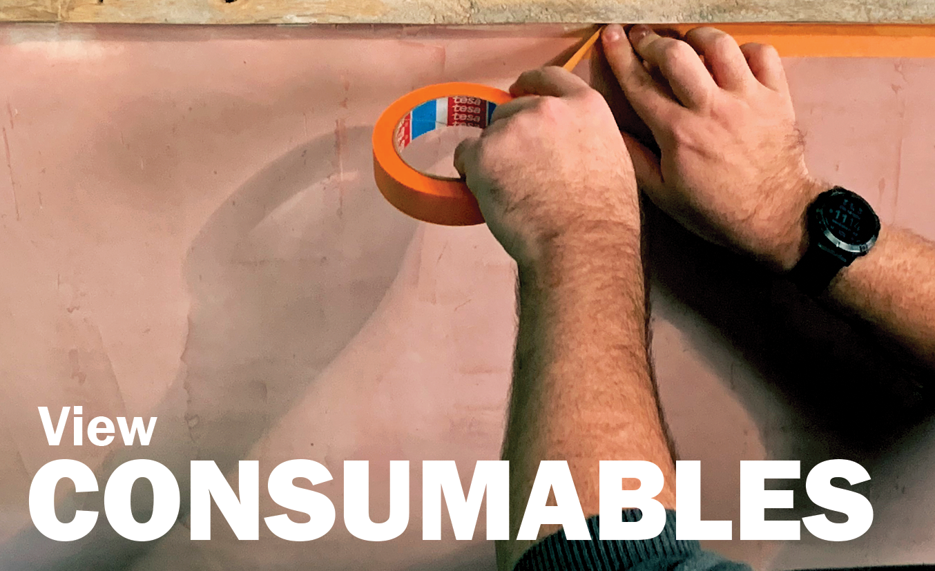 Masking Tape being Applied to the edge of a boat