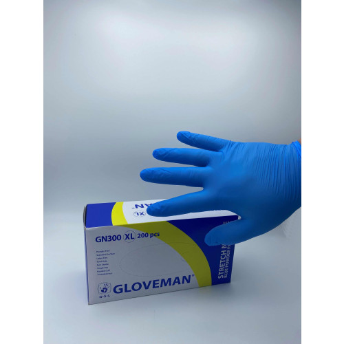 GLOVES BLUE NITRILE